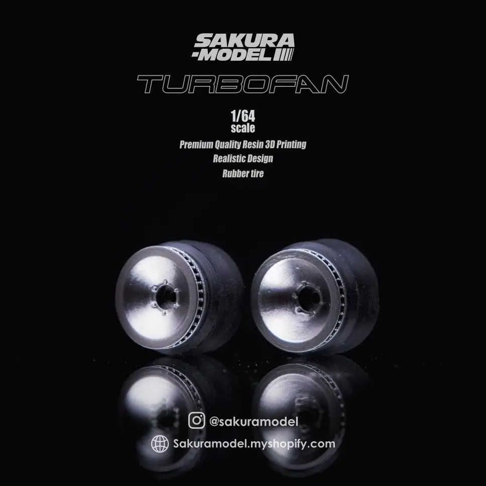 Sakura - Custom Wheel 64 Scale Model Turbo Fan 2