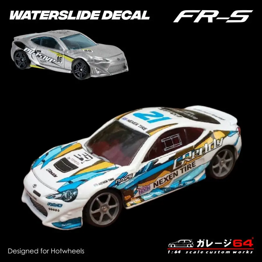 Decal Set Hotwheels Scion Frs Greddy 2 1