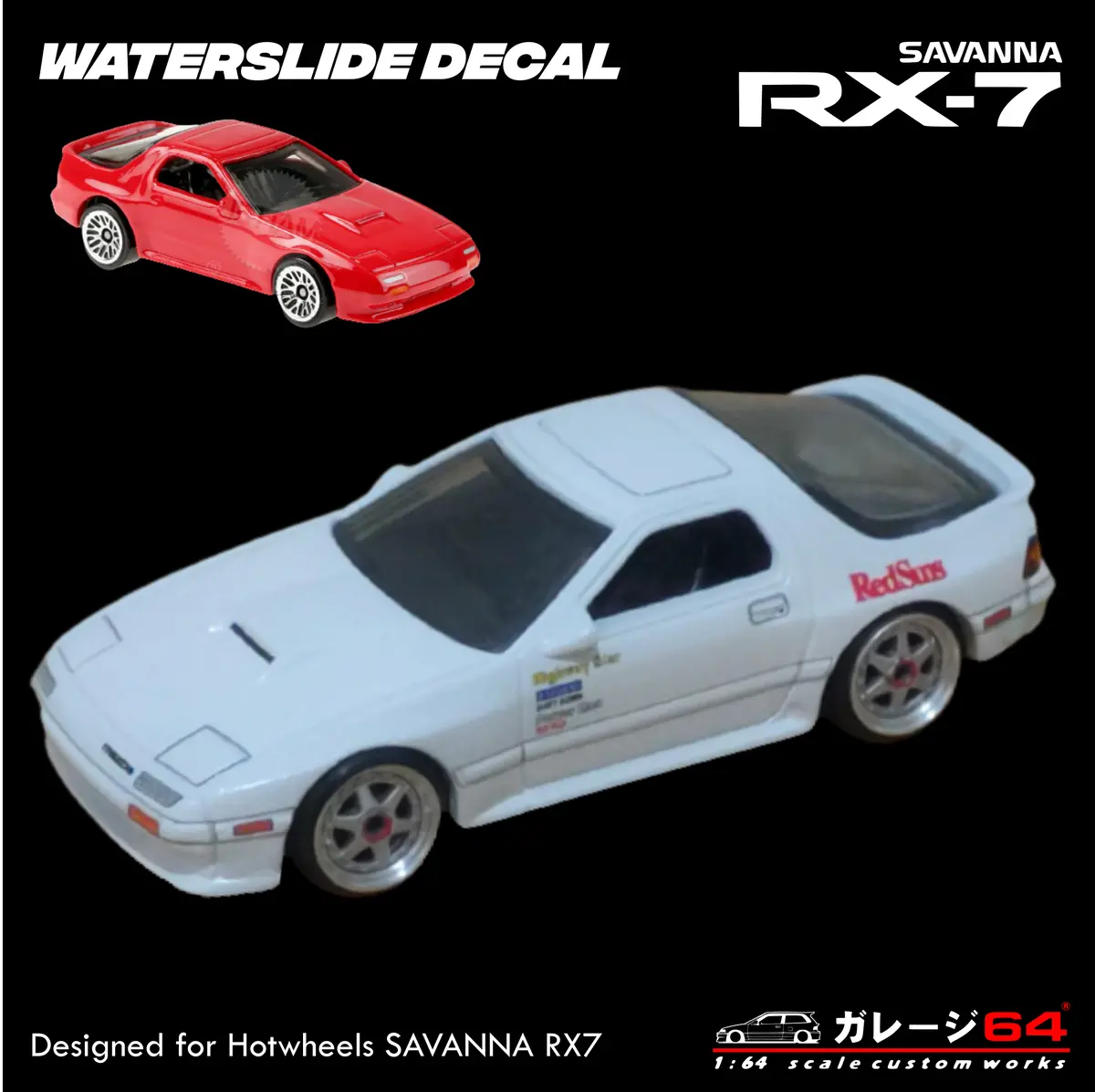 Decal Set Hot Wheels '89 Savanna Rx7 1