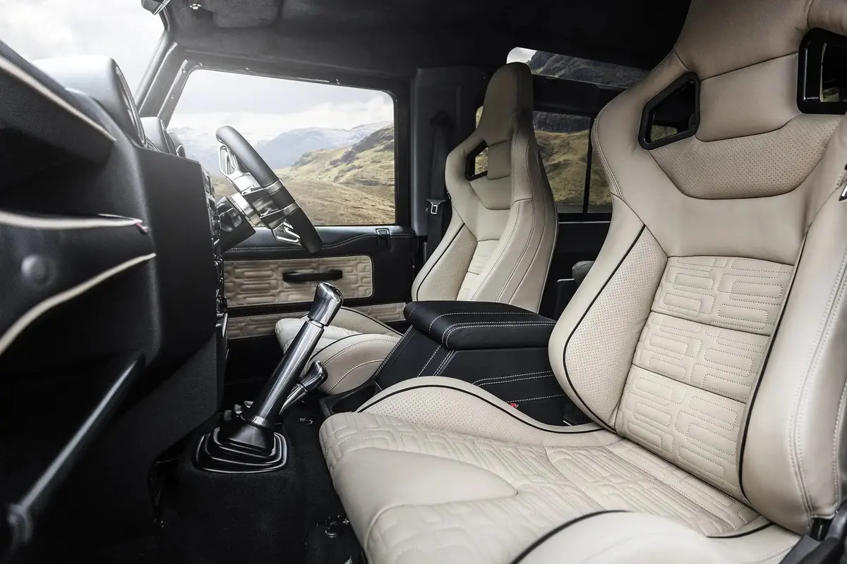 Land Rover Defender 90 Interlock Pattern Leather Interior 1