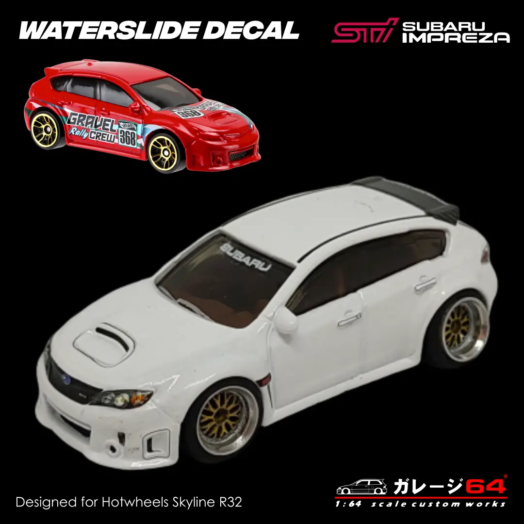 Decal Set Hot Wheels Subaru Wrx Sti Hatchback 1