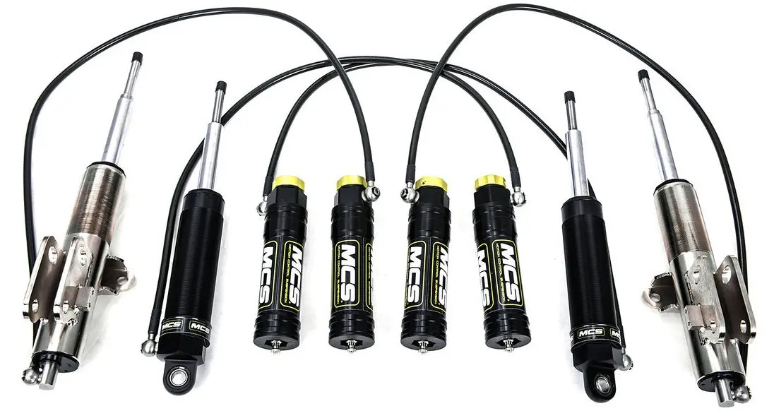 Mcs 2 Way Remote Reservoir Dampers For The 2006-2012 Porsche Gt3 Gt3rs & Gt2 1