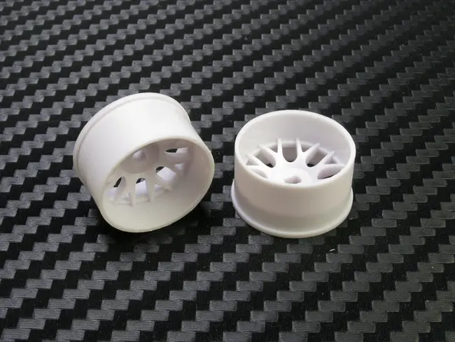 Pn Racing Mini-Z 4Wd Machine Cut Bbs White Wheel (Narrow/ Wide, Offset 0-3) 2