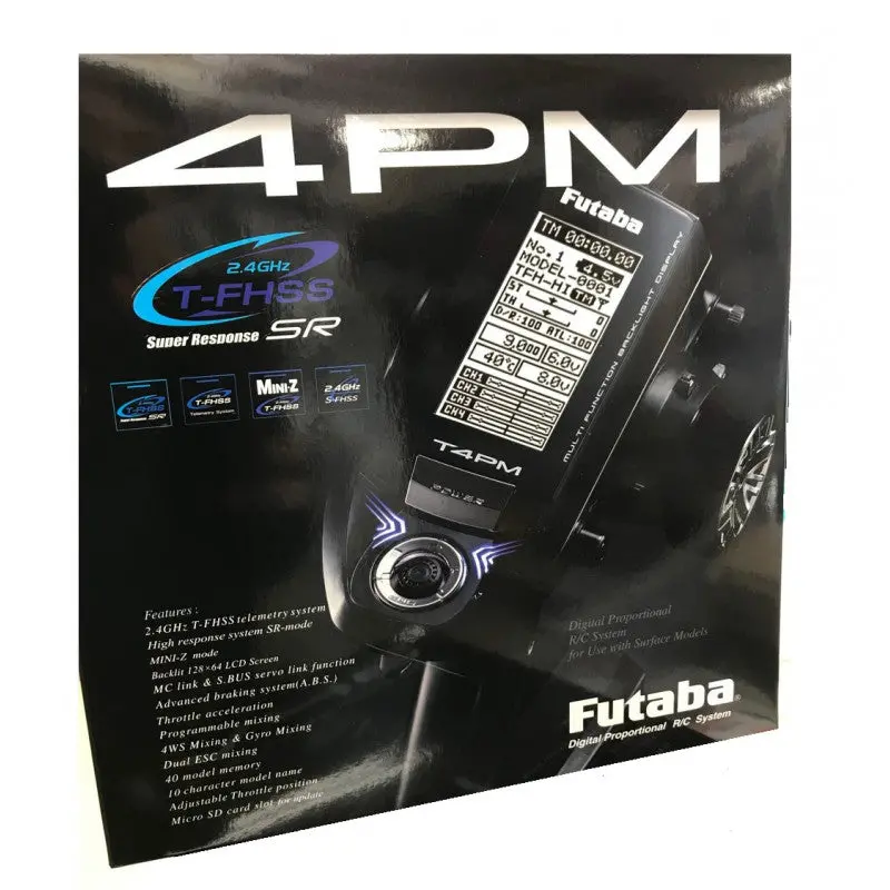 Futaba 4Pm 2.4Ghz 4-Channel Surface Transmitter W/ R334sbs Receiver X2 1