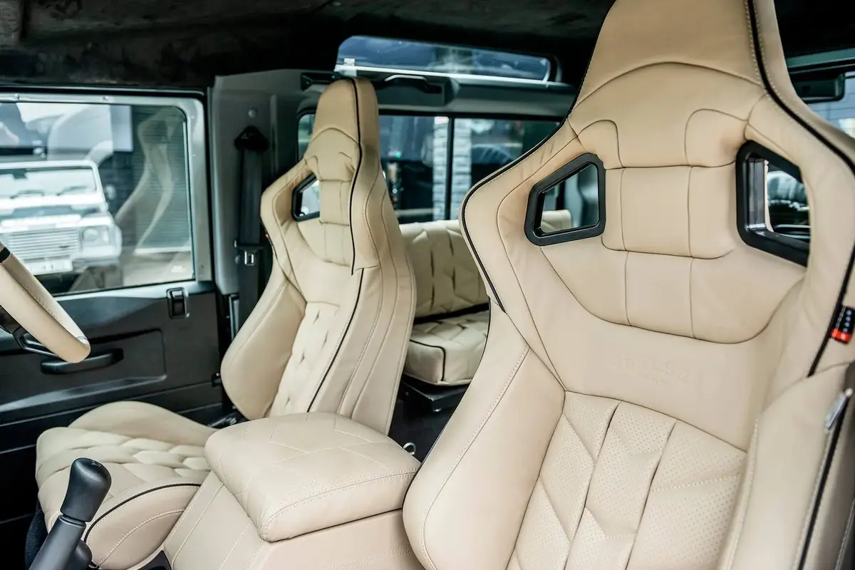 Land Rover Defender 90 (1991-2016) - Herringbone Pattern Leather Interior 1