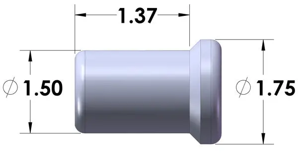 7/8-14 Right Hand Thread Tube Insert For 1 1/2 Inch Id Tubing 2