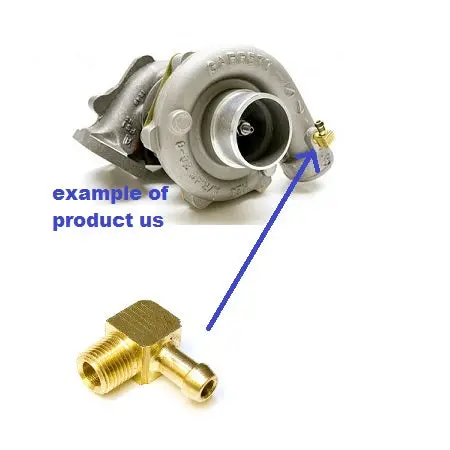 Fitting, Pressure Port (Boost Nipple), 90 Degree ,  1/8" Npt To 7/32" Barb Fitting 1