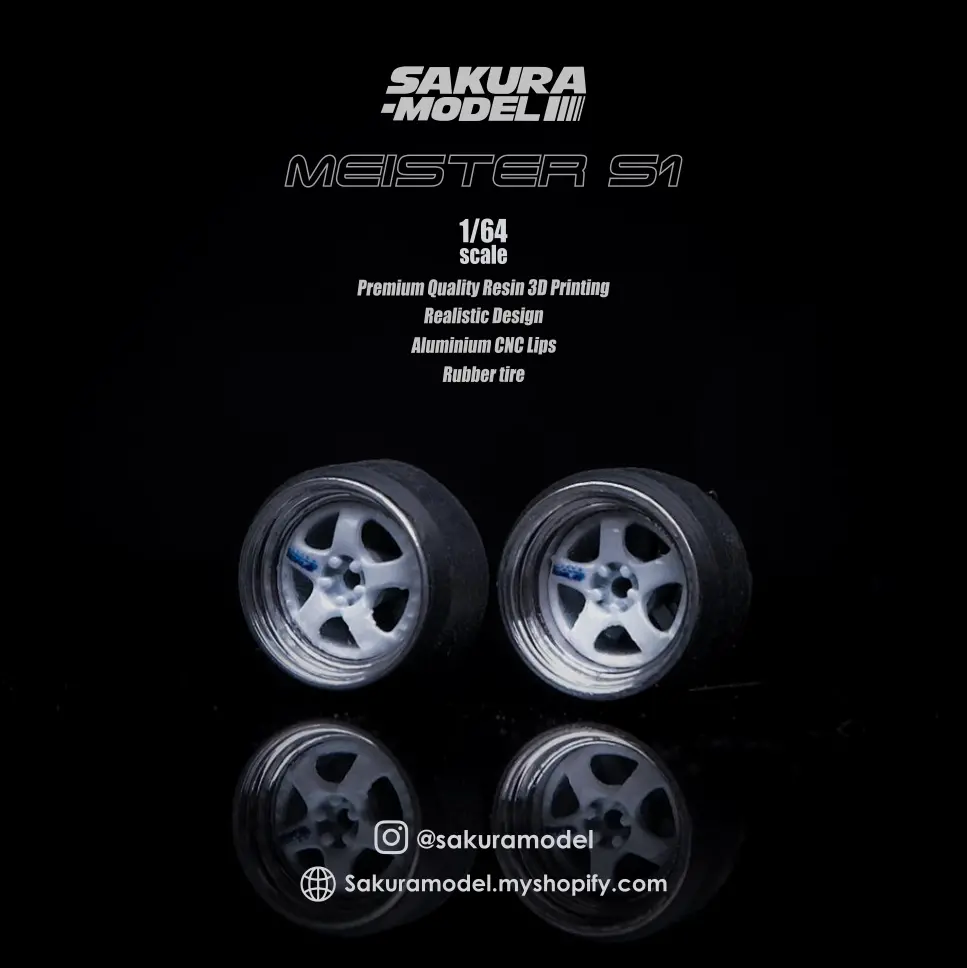 Sakura - Custom Wheel 64 Scale Model Work Meister S1 2