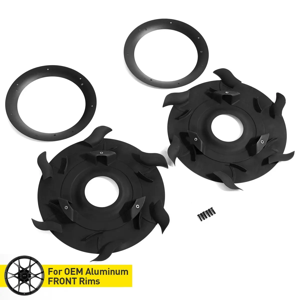 Sr Dry Carbon Fiber Turbofan Aerodisc Pro (For Aluminum Front Rims) [Porsche 718 Gt4 Rs] 1