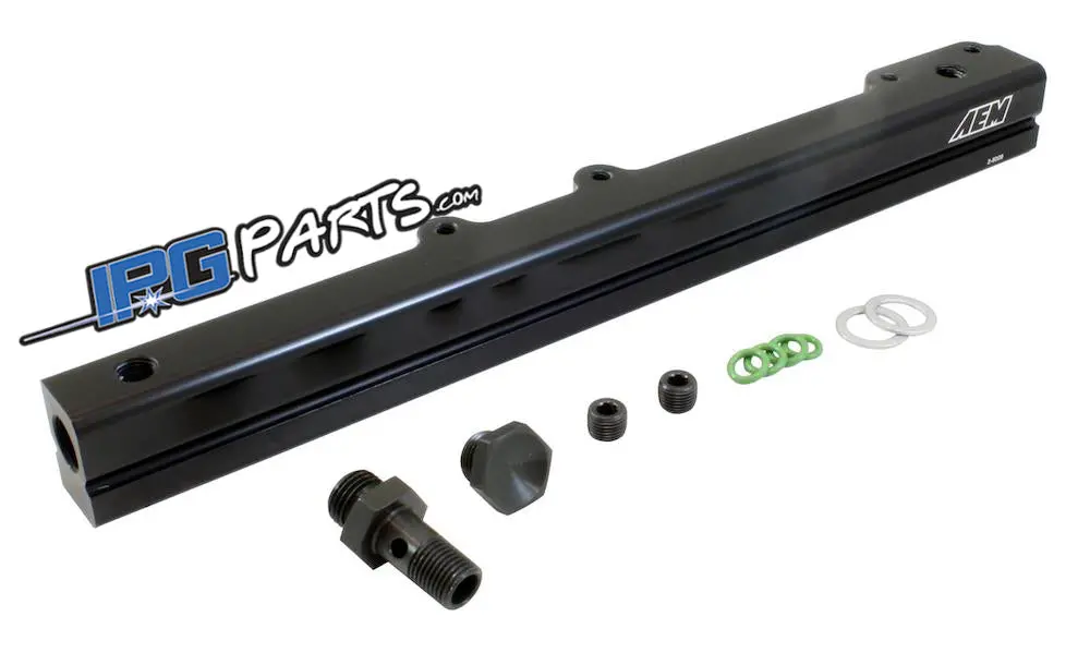 Aem Black High Volume Fuel Rail 1996-2000 Honda Civic Sohc - D16 D16y5 D16y7 D16y8 1