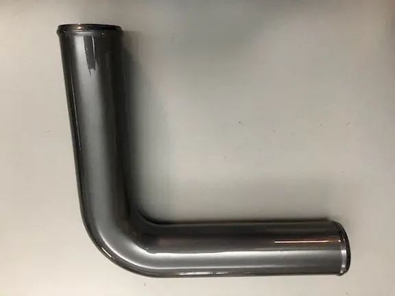 90 Degree Pipe 2.75" Aluminum, Aem Made, Powder Coated Gray, 9" Straight Legs 1