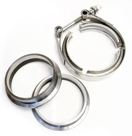 2.5" Stainless V-Band Flange And Clamp Set - Male/Female 1