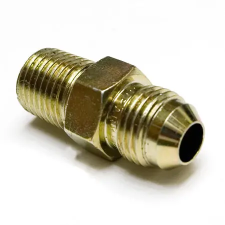 Fitting, 1/4" Npt To 6An Flare, Male To Male, Straight Adapter 1