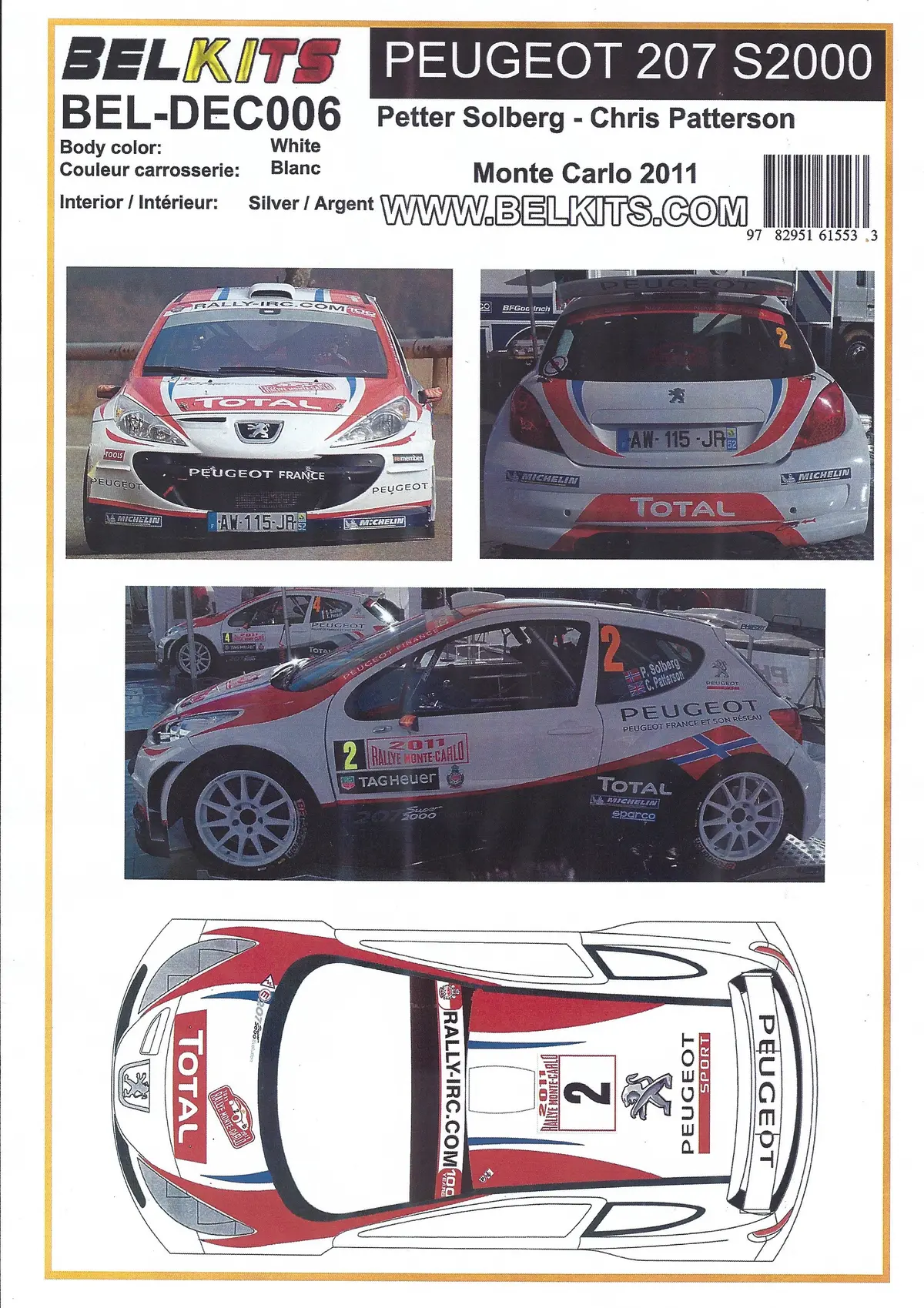 Belkits Decalset Peugeot 207 S2000 1
