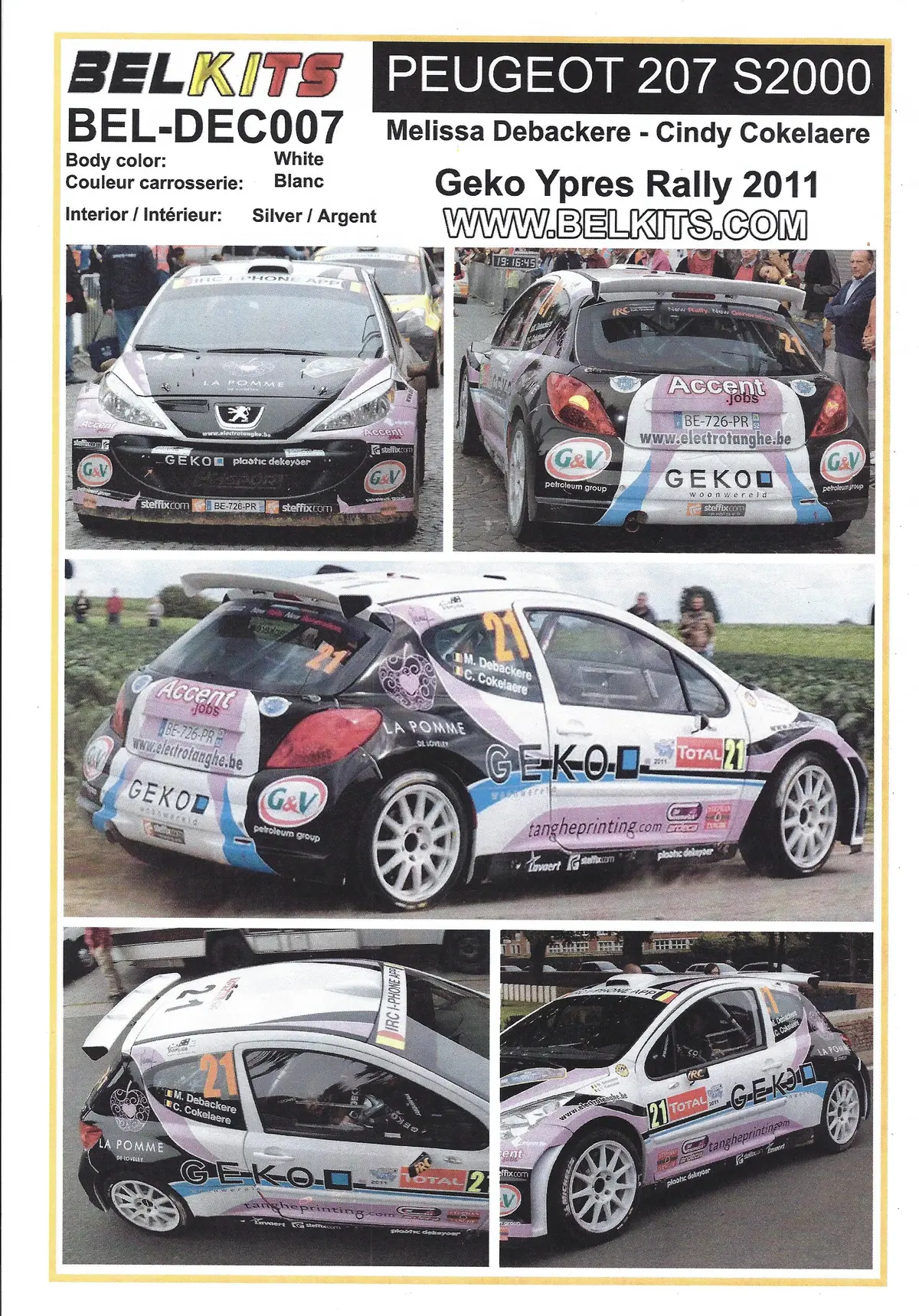 Belkits Decalset Peugeot 207 S2000 1