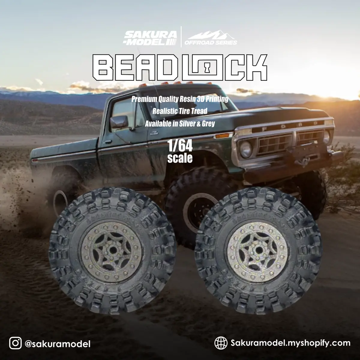 Custom Wheel 64 Scale Model Beadlock 1