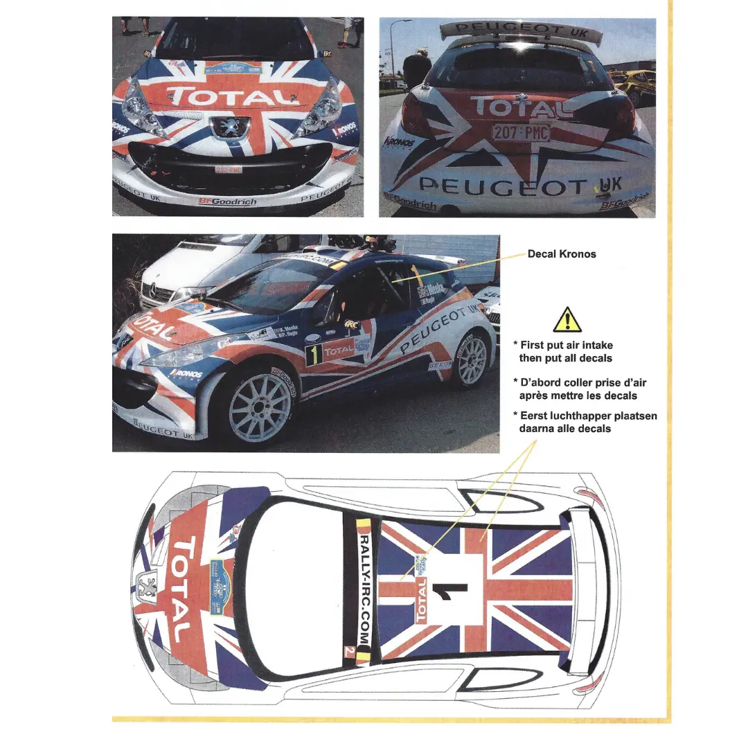 Belkits Decalset Peugeot 207 S2000 1