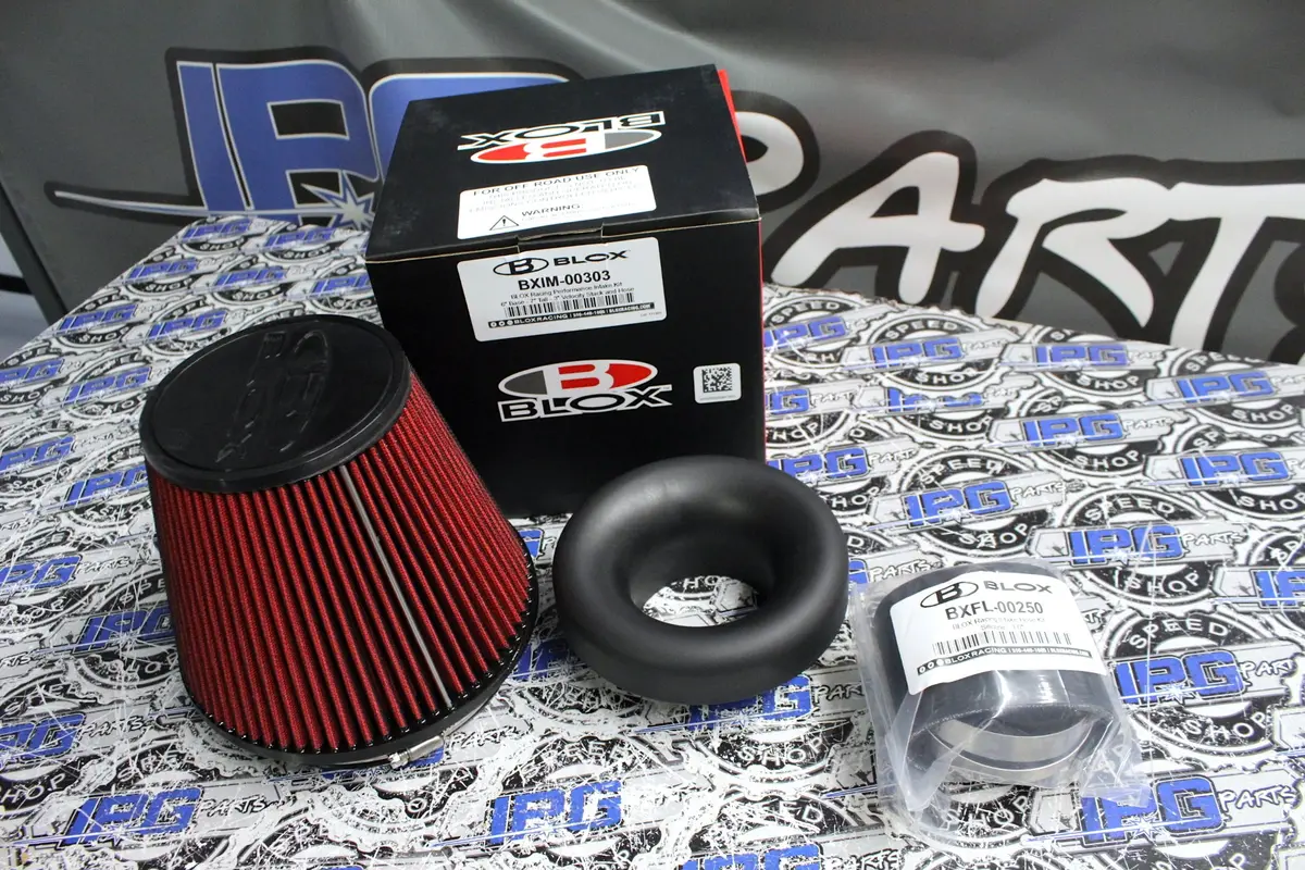Blox Racing 3" Bellmouth Velocity Stack - Air Filter - Silicone Coupler Set 1