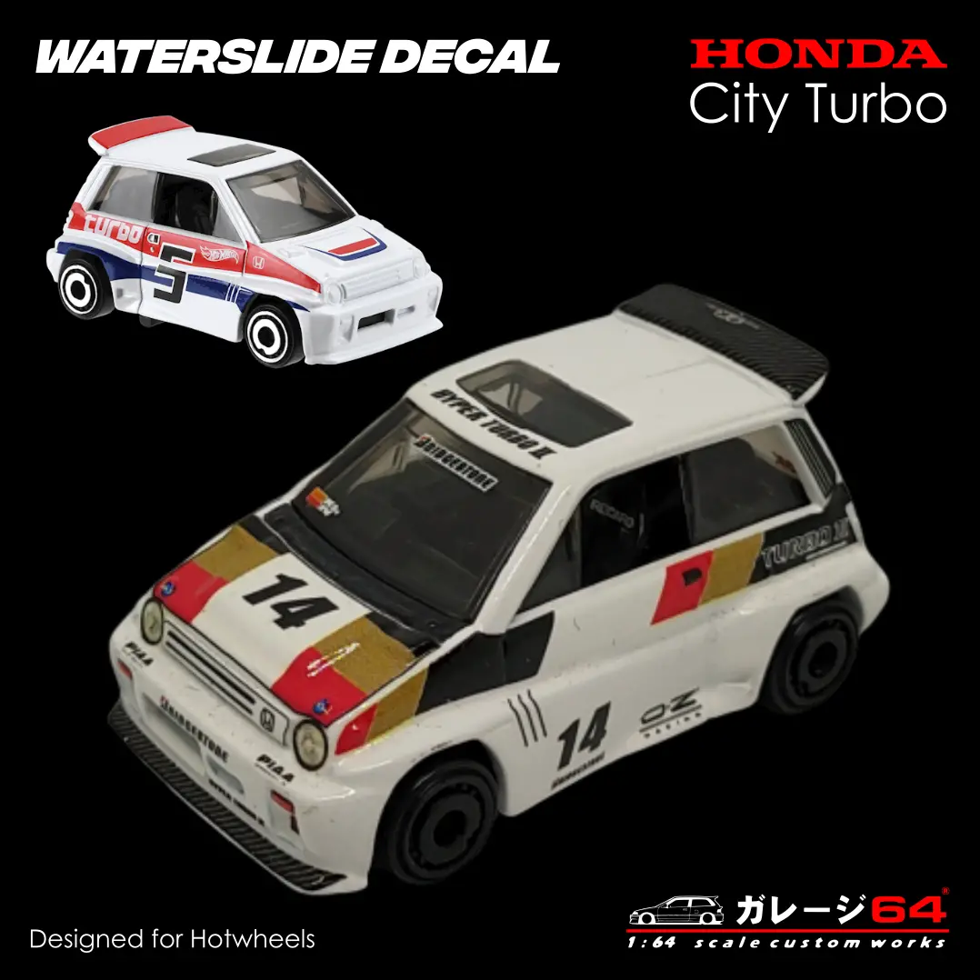 Decal Set Hot Wheels Honda City Turbo 1
