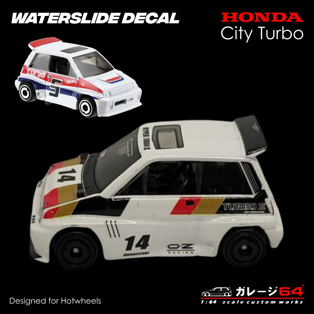 Decal Set Hot Wheels Honda City Turbo 2