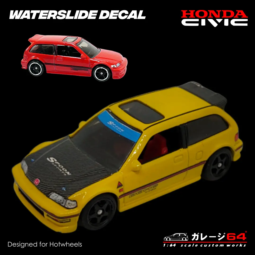 Decal Set Hot Wheels Civic Ef Spoon 1