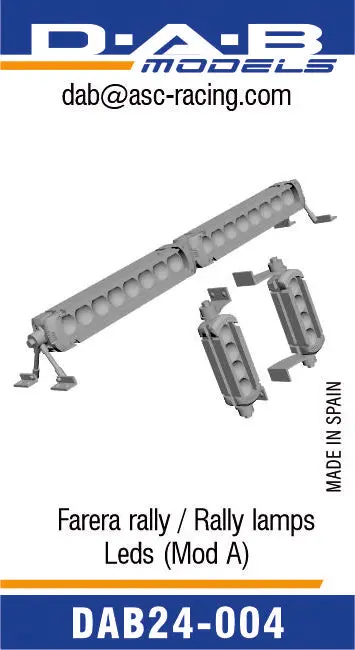 D.A.B Models Leds Rally Lamps (A) 3D 1:24 Scale 1