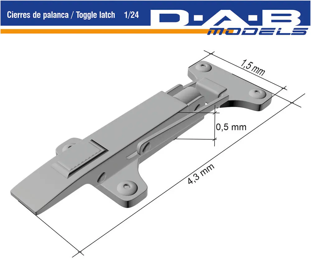 D.A.B Models Hood Pins For Racing Touring Cars 3D 1:24 Scale 2