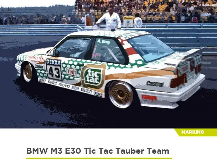Decalcas Bmw M3 E30 Dtm 1991Tic Tac Tauber Team 1