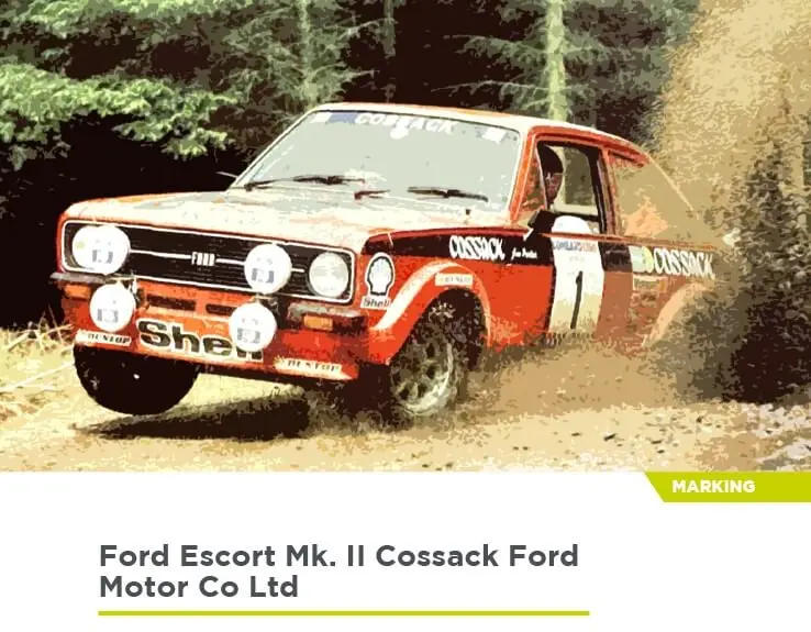 Decalcas Ford Escort Mk. Ii Cossack Ford Motor Co Ltd 1