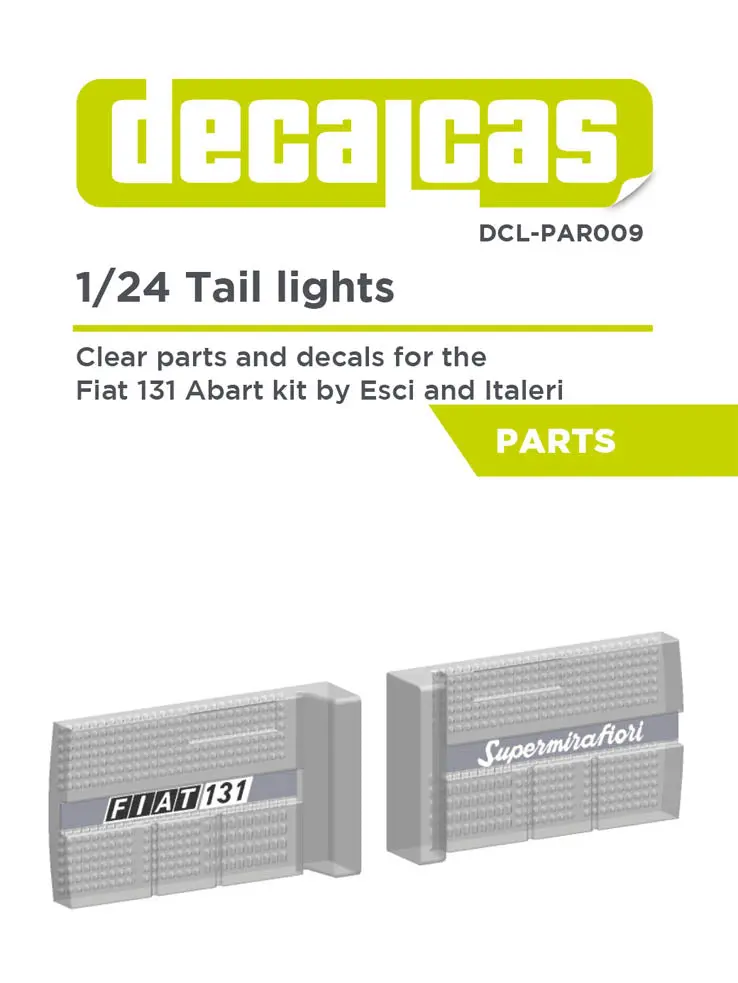 Decalcas Tail Lights For Fiat 131 Abarth 1