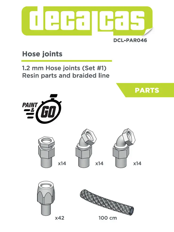 Decalcas 1.2Mm Hose Joints Set 1 42+4+14+14+1 Units 1