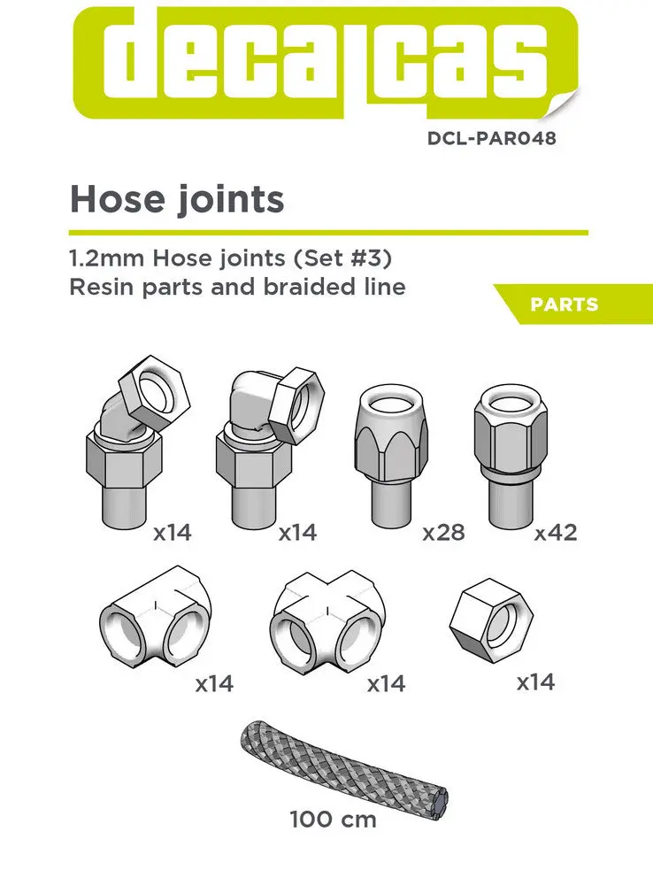 Decalcas 1.2Mm Hose Joints Set 3 1