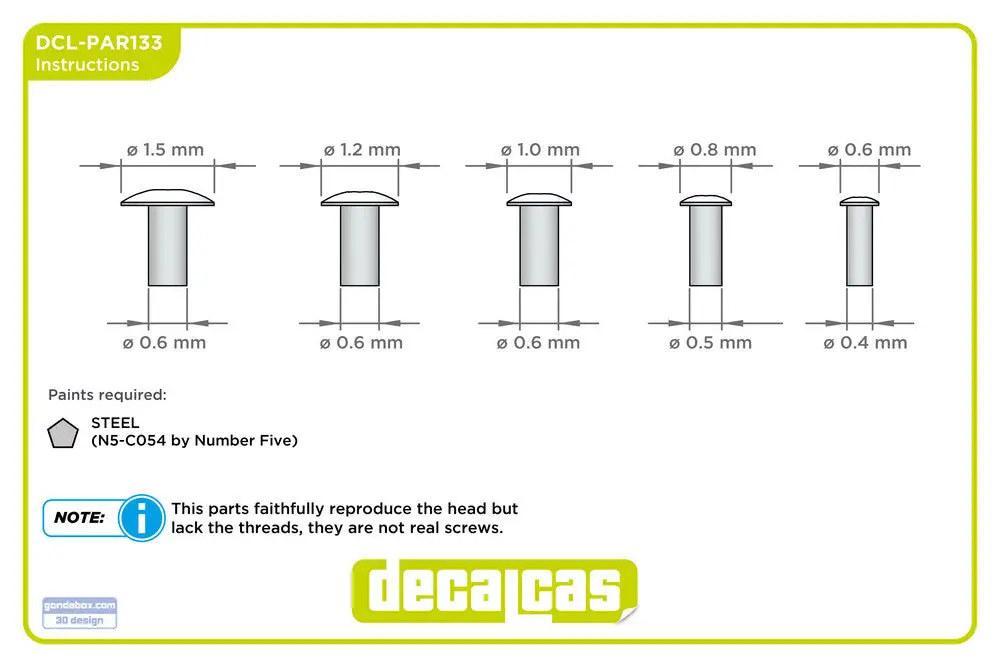 Decalcas Fairing Screws Hex Socket Head 2