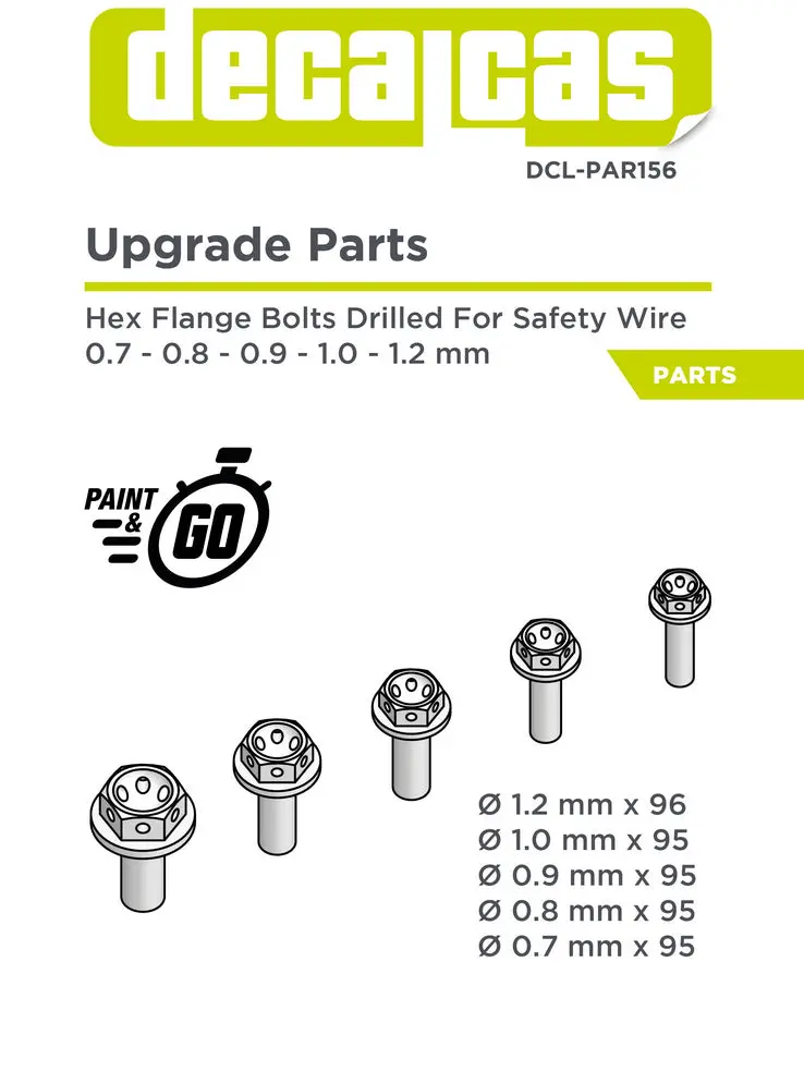Decalcas Hex Flange Bolts Driller For Safety Wire 1