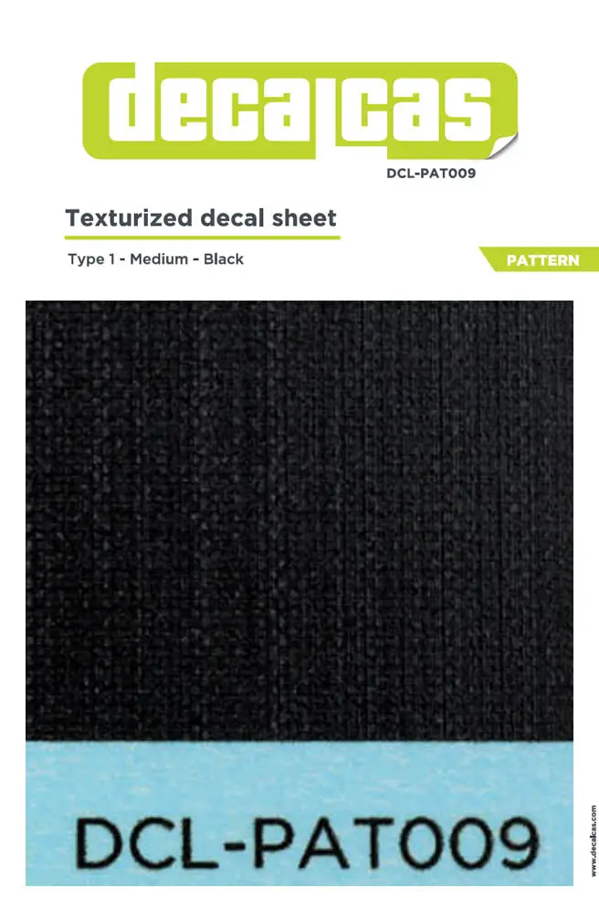 Decalcas Texturized Decal Sheet - Type 1 Medium Black 1