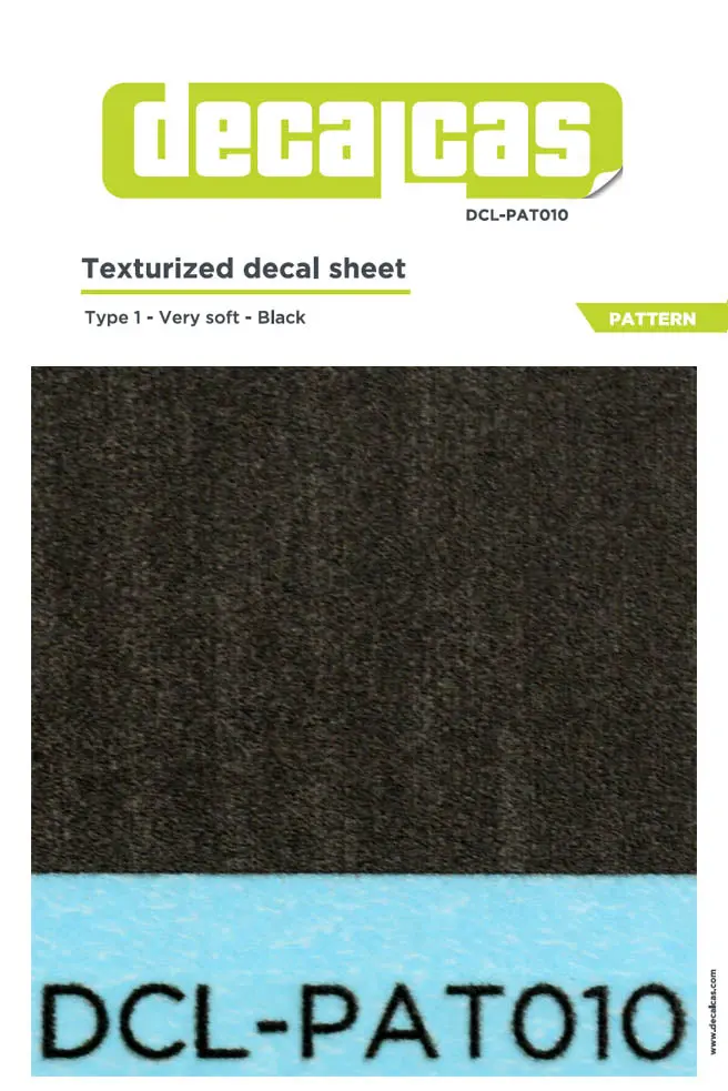 Decalcas Texturized Decal Sheet - Type 1 Very Soft Black 1