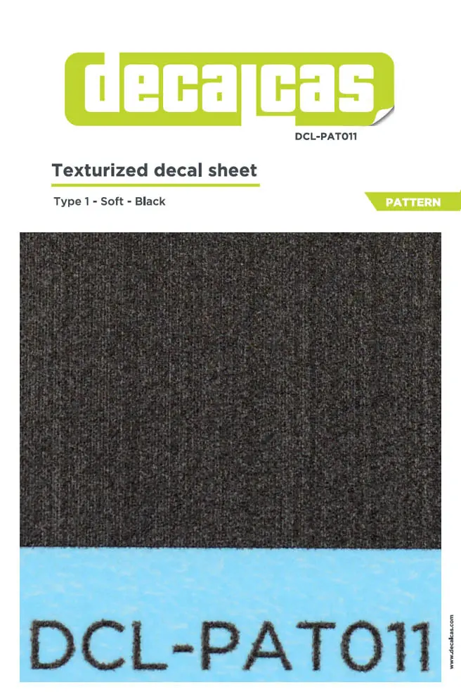 Decalcas Texturized Decal Sheet - Type 1 Soft Black 1
