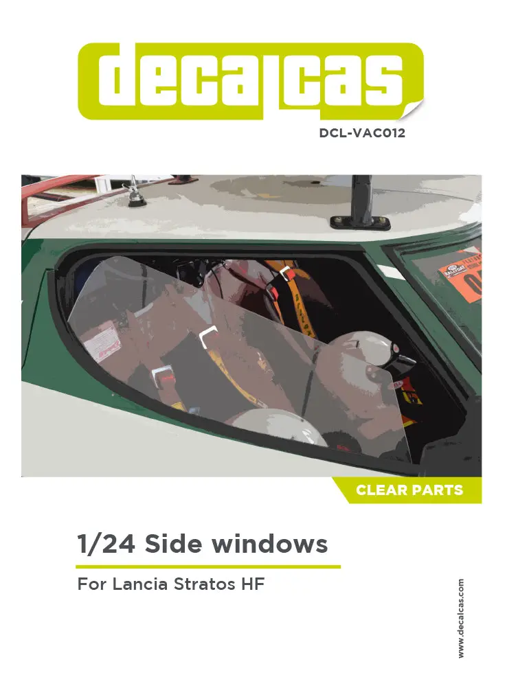 Decalcas Side Windows 1:24 Scale For Lancia Stratos Hf 1