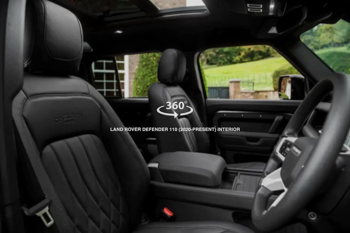 Land Rover Defender 110 Volcanic Black Leather Interior 360° Tour 1