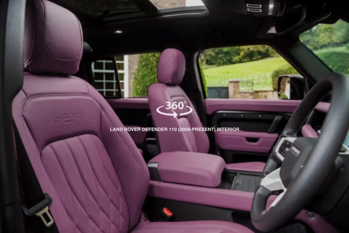 Land Rover Defender 110 Volcanic Pink Leather Interior 360° Tour 1