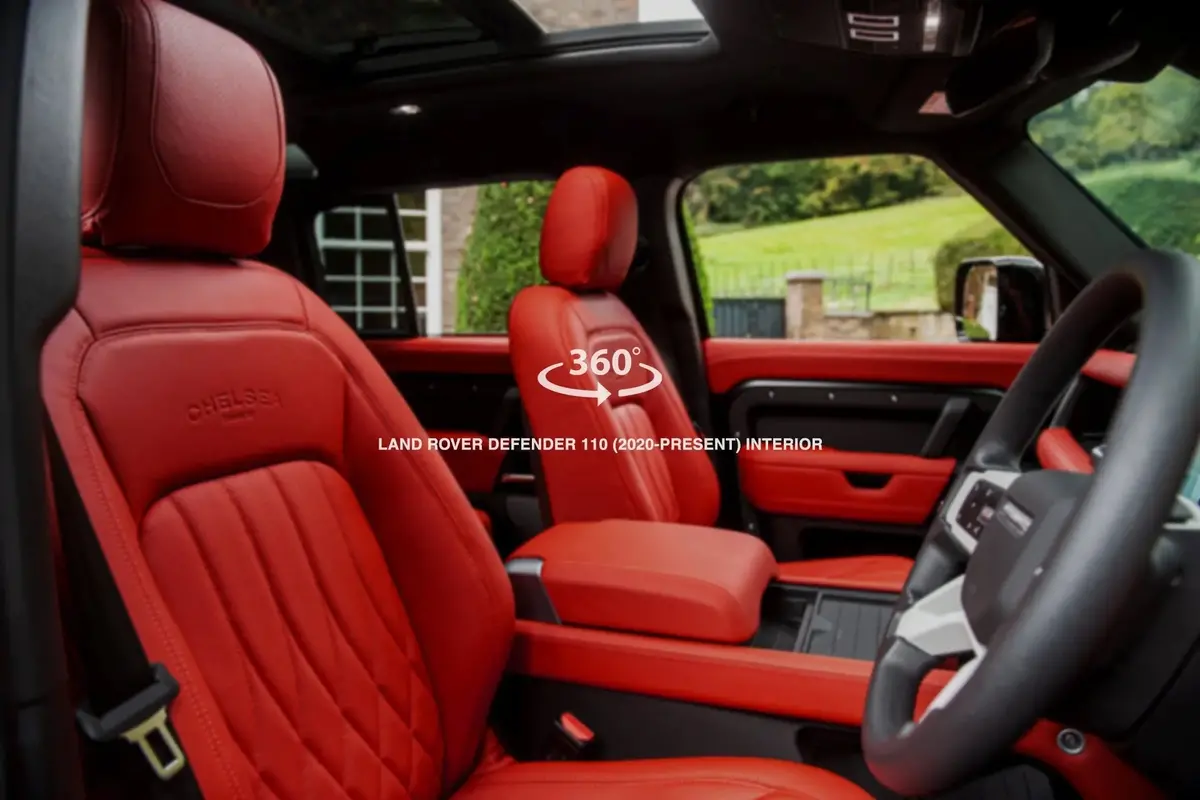 Land Rover Defender 110 Volcanic Red Leather Interior 360° Tour 1