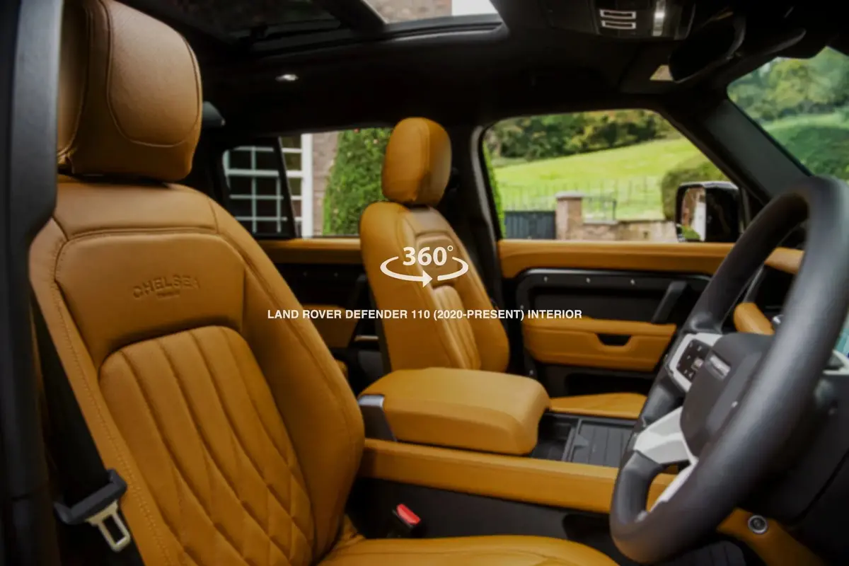 Land Rover Defender 110 Volcanic Yellow Leather Interior 360° Tour 1