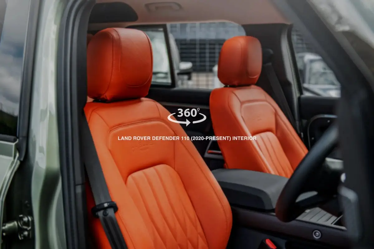 Land Rover Defender 110 Volcanic Orange Leather Interior 360° Tour 1