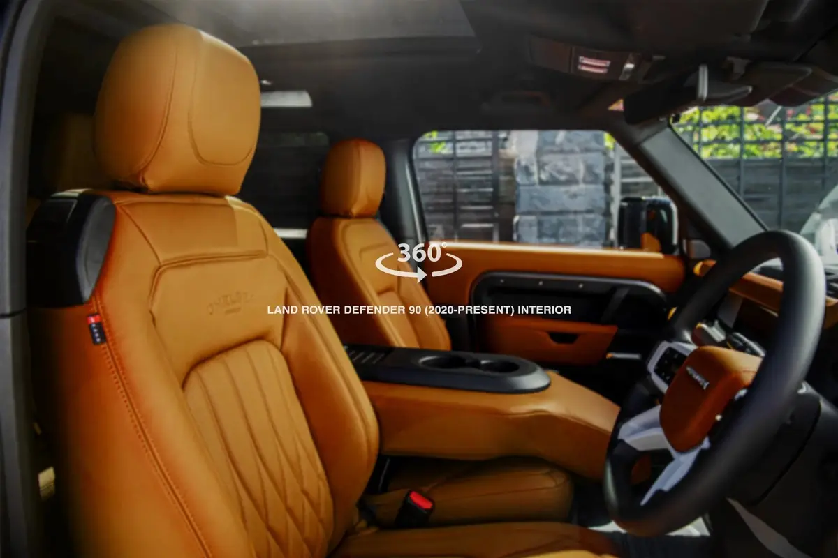 Land Rover Defender 90 Volcanic Yellow Comfort Leather Interior 360° Tour 1