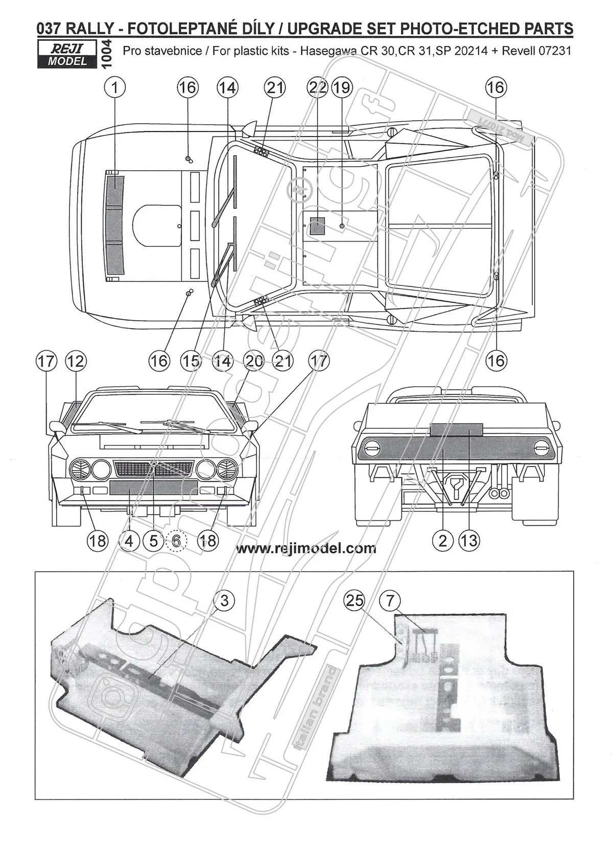 Reji Model Photo Etched Upgrade Set For Lancia Rally 037 1