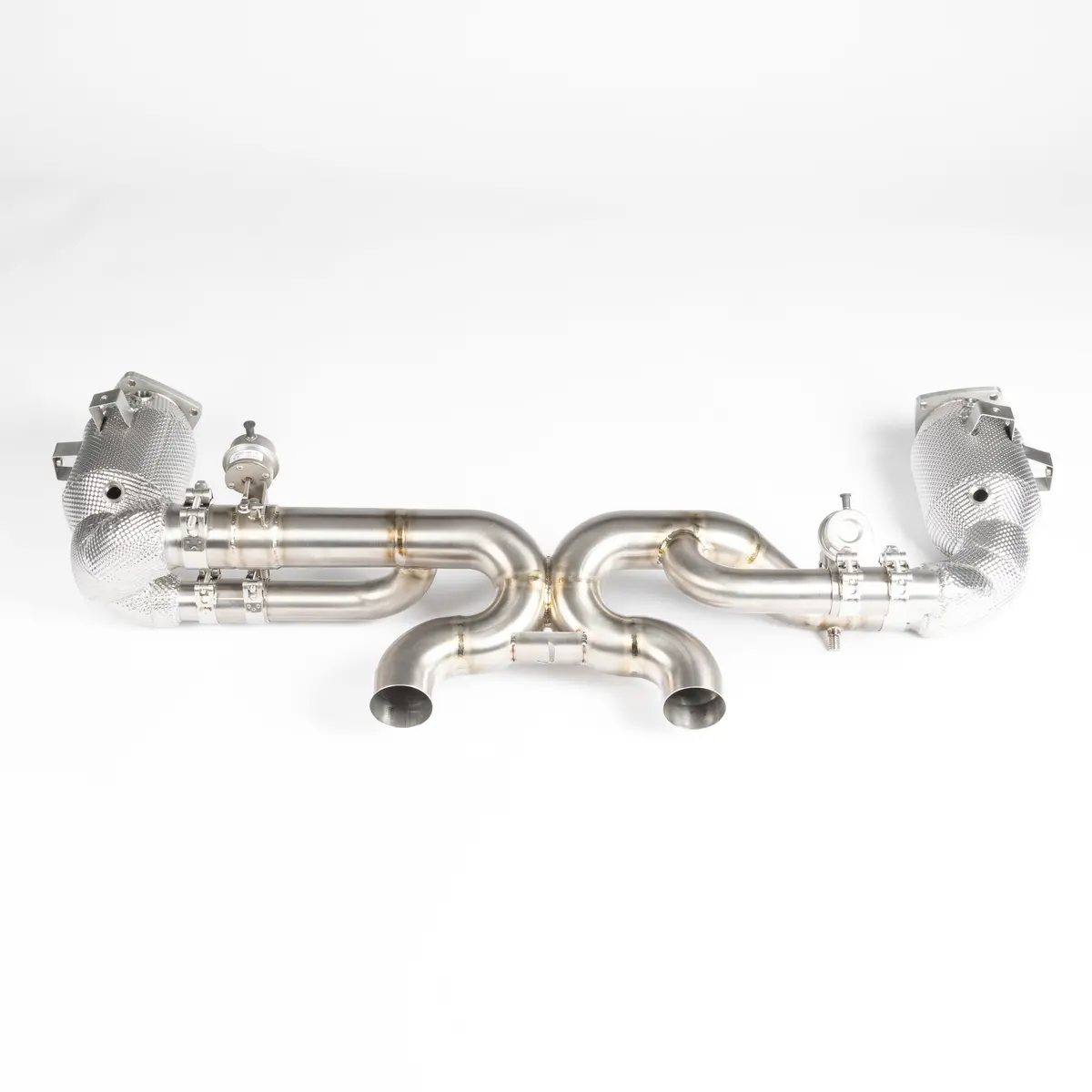 Titanium Valved Race Pipe (Heat Shielded Race Cats) 1