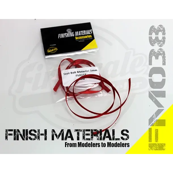 Fire Scale Modeler Sealt Belt Red 3Mm 1