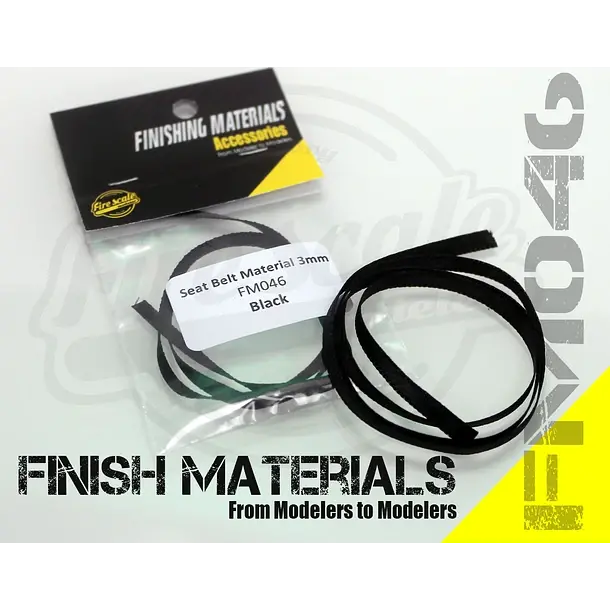 Fire Scale Modeler Sealt Belt Black 3Mm 1