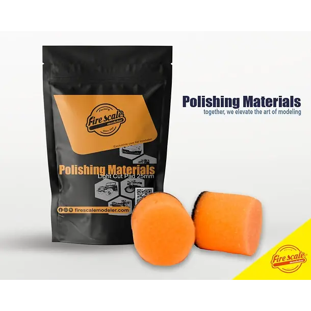 Fire Scale Modeler Light Cut Polishing Pad 25Mm 1