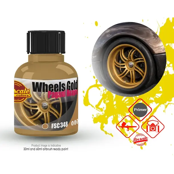 Fire Scale Modeler Wheels Gold Pagani Huayra 1